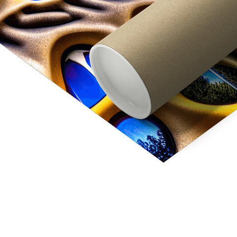 A roll of paper that is wrapped in a brown material.