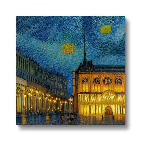A bright and lighted building with blue lanterns lit up with gold painted buildings are