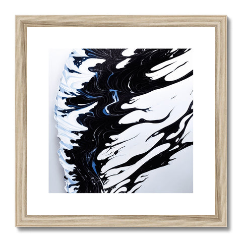 Art print on wooden frame of a zebra riding a wave while flying.