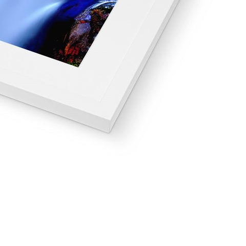 A photo is pictured on a white photo frame on a book cover.
