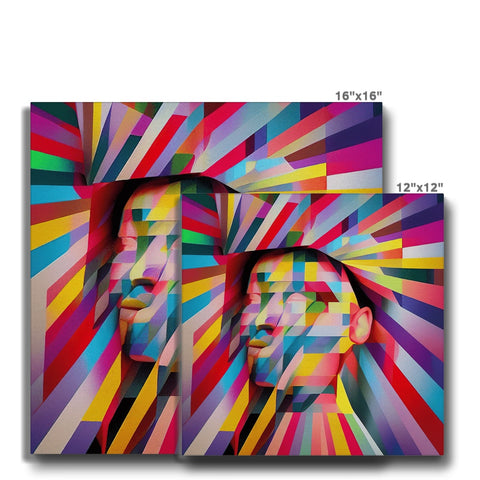 A group of three pairs of printed double sided art posters on a white background.
