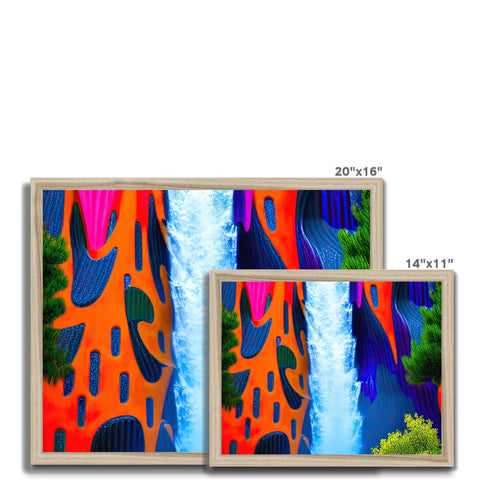 Two colorful images of a photo frame with different colored cards next to each other.