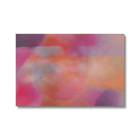 An art print featuring a blurred image of an abstract painting on paper.