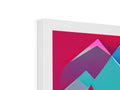 A white book is folded into two different layers with the red background and a rainbow on