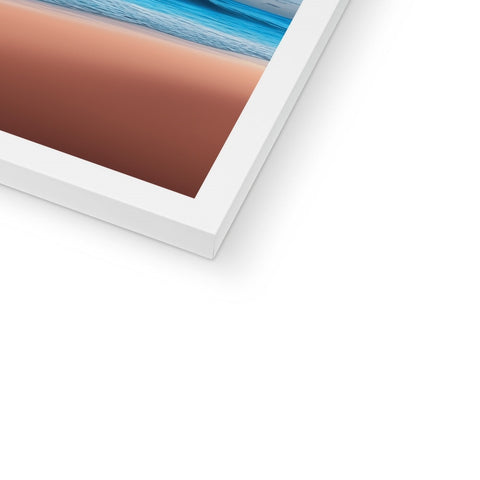 a picture frame holding a blue iPad that can be printed on in a background.