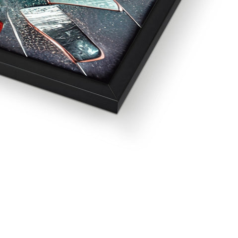 A metal framed picture frame with a piece of glass sitting on top of a photo frame