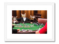 A man playing poker on a poker table is the photo that shows the player.