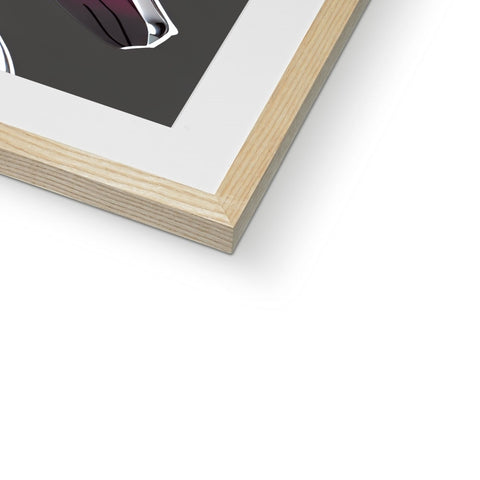 A picture of a wood picture frame in a book that is in a wall, holding