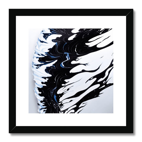 Black and white art prints are showing a man in a shirt windsurfing in the