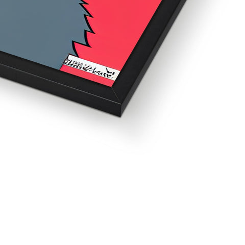 There is an illustration of a lcd poster on a red frame.