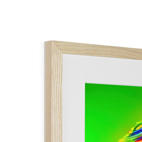 A 3D image is attached to a white wooden frame.