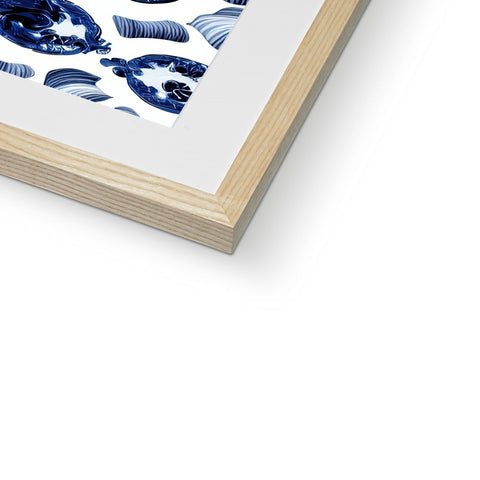 an image of a blue jay on a white art frame