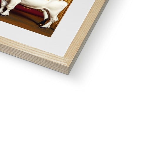 A small photo of an English bulldog sitting on top of a picture frame with a
