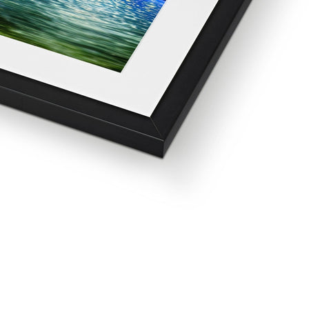 A picture of a picture frame holding a close up of a single photo.