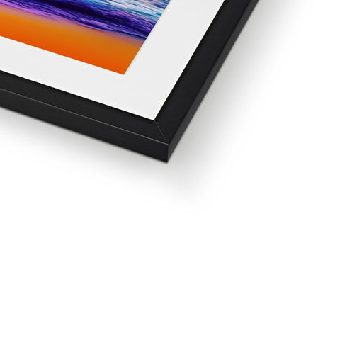 a picture frame containing an art print in a picture frame
