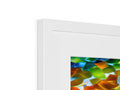 A rectangular picture frame with some artwork on it in a white background