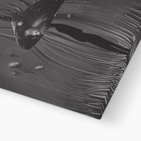 A metal tray with ganache sitting on a tray is a brown background.