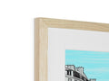 a close up shot of a wooden wood frame and a white picture