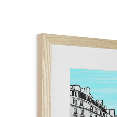 a close up shot of a wooden wood frame and a white picture
