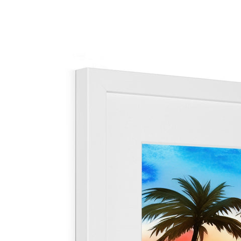 A photo of an art print on a picture frame with one photo surrounded in it that