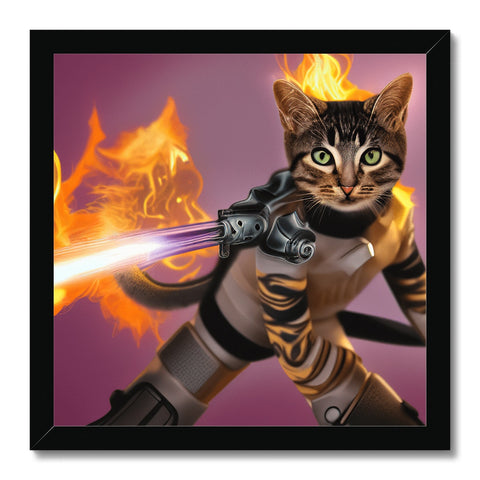 A cat that is holding a fire hydant in its paws.