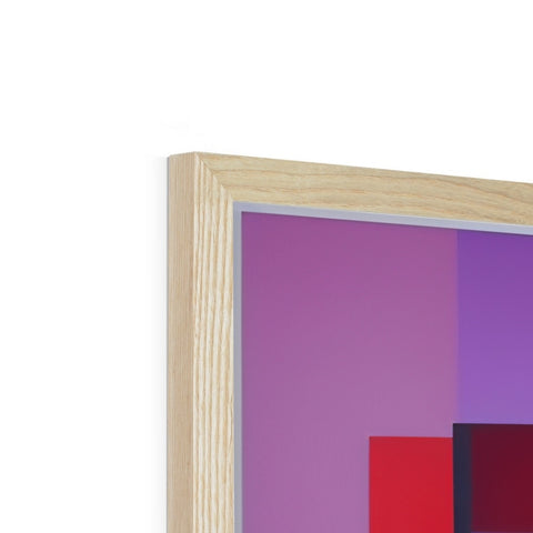 A picture frame is in the center of a table full of colorful wooden boxes.