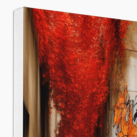 A hardcover art book that has the word'red' on the front.