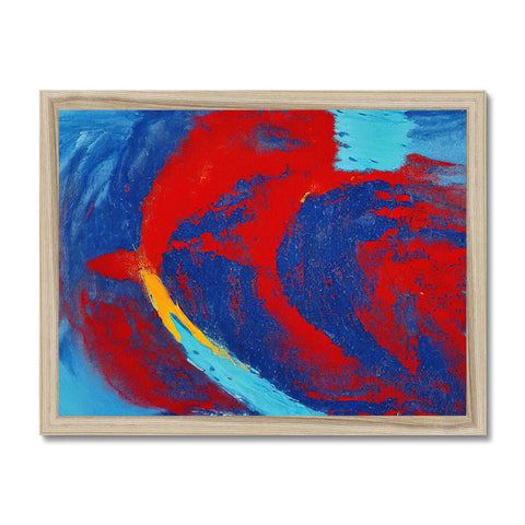 A painting of a wooden picture of a surfer riding on a surfboard in the