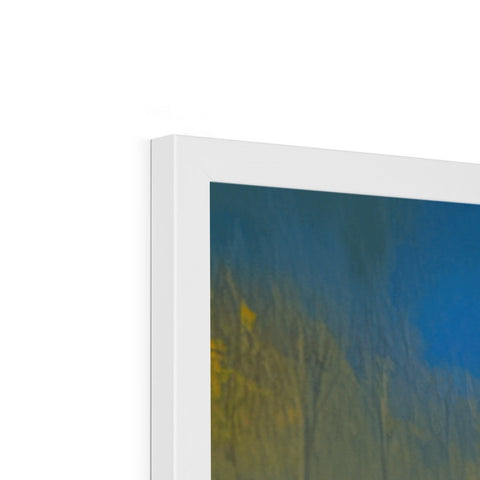 A picture of an art print on white paper sitting on top of a display monitor.