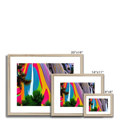 Multiple picture frames sitting on top of white walls with multiple prints of different picture frames.
