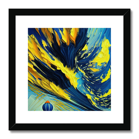 Art print with a painting of crashing waves on the beach.