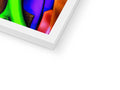 A colorful and abstract image of a picture frame in a picture gallery.