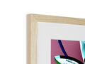 a green image of a picture frame with an art print in it