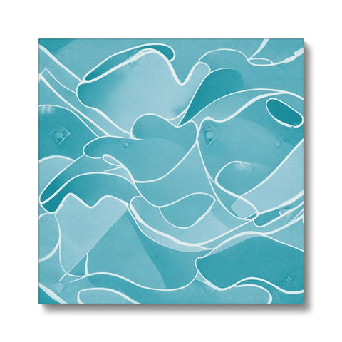 A large ocean with a turquoise turquois wave on a ceramic tile panel