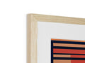 A picture frame filled with wood panels of a wood frame with some very cool pieces of