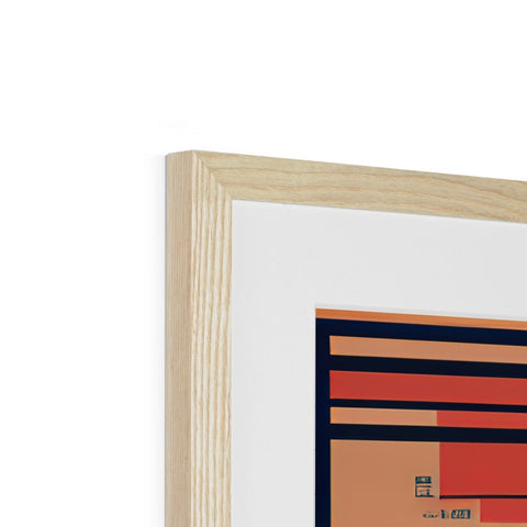 A picture frame filled with wood panels of a wood frame with some very cool pieces of