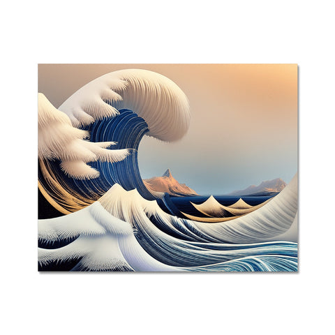 Art print of waves on a white ocean in the ocean.