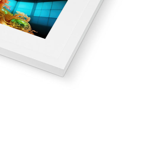 a white picture frame holding several pictures of different computer monitors.