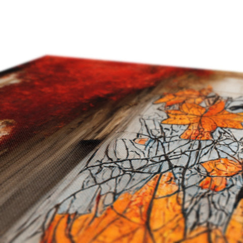 a book covered in rust with some leaves on the front cover