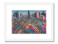 Art print in a townscape view of a city city skyline.
