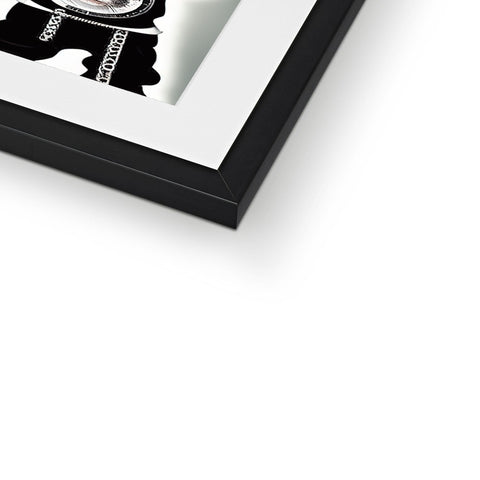 A picture of a black puzzle on a picture frame that is upside down.