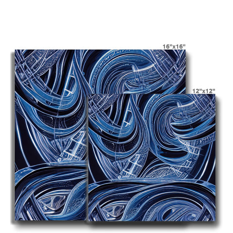 an image of a wall tile design of blue tile with a blue background with three squares