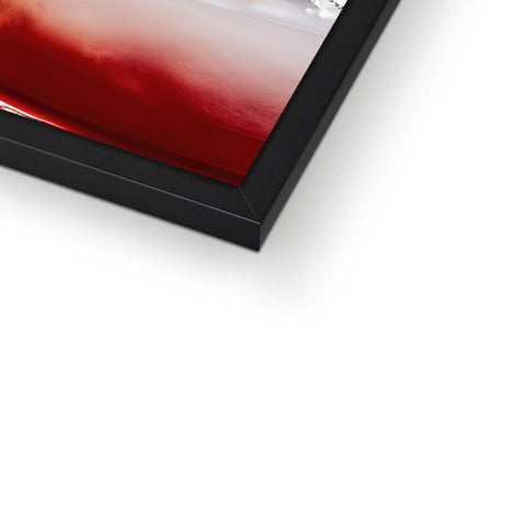 a red and blue picture frame filled with close up of a digital picture frame