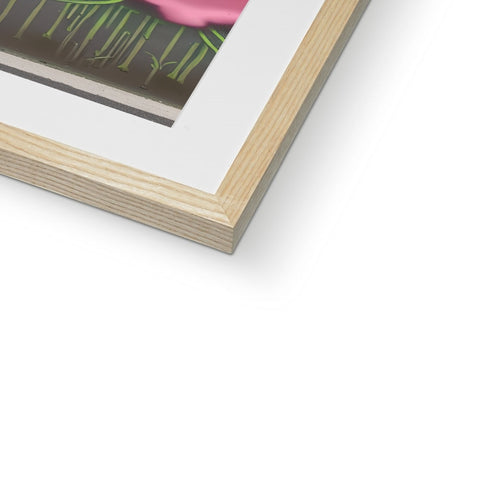 A close up of a picture frame that holds a painting from a picture book.