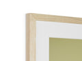 A picture frame is shown in front of a mirror on a white background.
