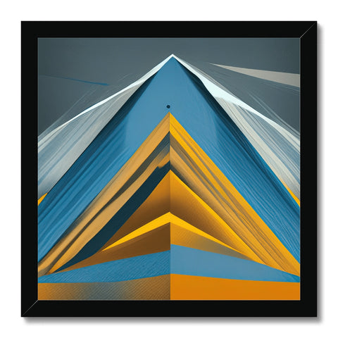 An art print of a sailboat on a lake with an abstract style boat.