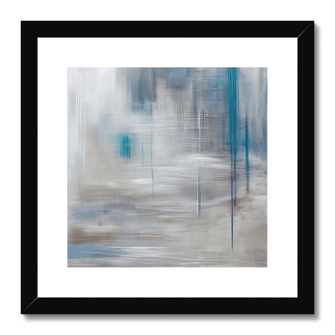 An art print of a snowy snow filled area covered in icicles.