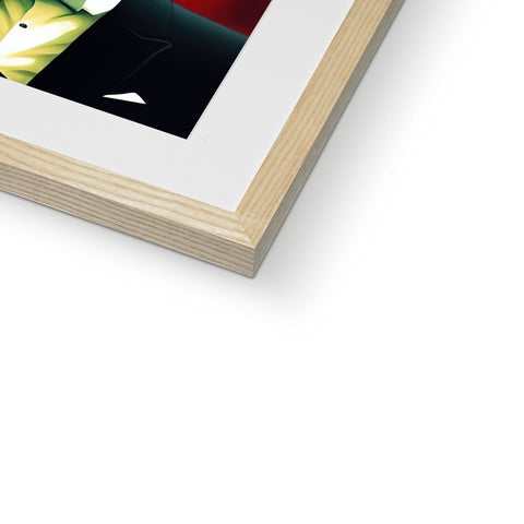 a softcover photo of some wood is in a white frame