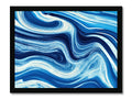 Art print of ocean waves surrounded by colorful waves.