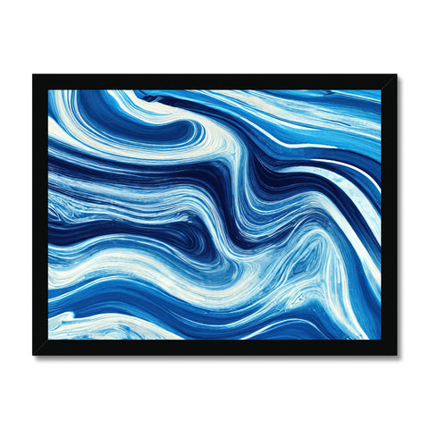 Art print of ocean waves surrounded by colorful waves.